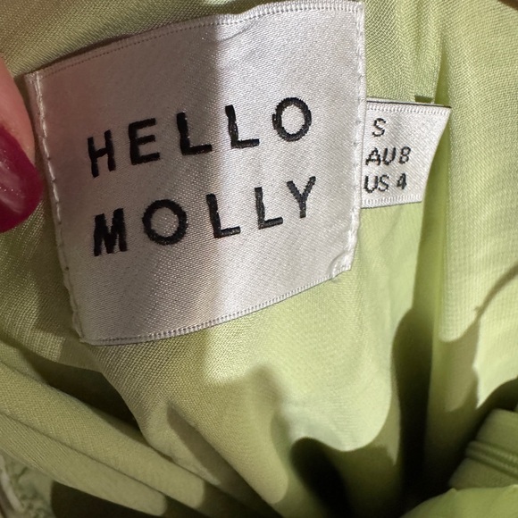 Hello Molly TOTALLY WILD MIDI DRESS OLIVE green size 4 - Picture 10 of 10